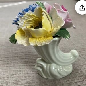 Vintage English Bone China Floral Miniature - Multicolor